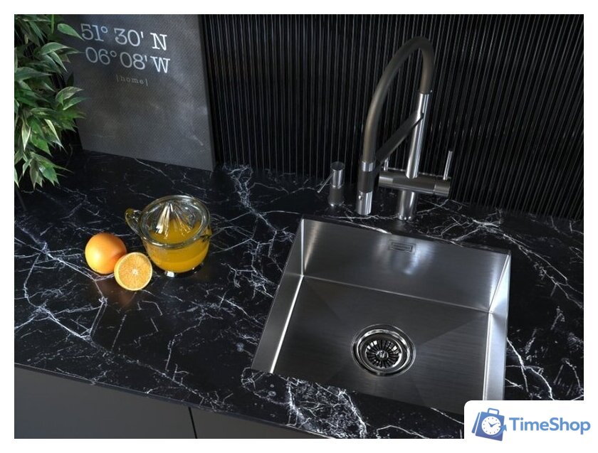 Кухонная мойка Paulmark Aller 48 Uni PM804844-BS (стальной/брашированная сталь) - Изображение №3 — Интернет-магазин Time-Shop