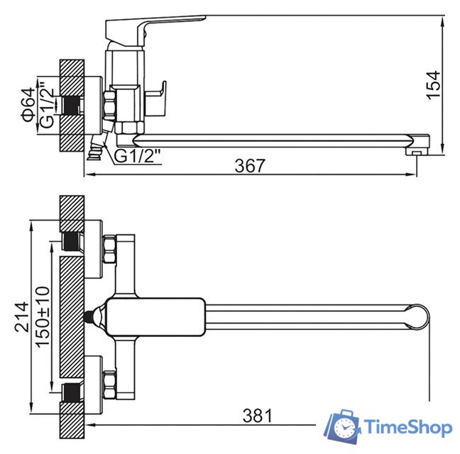 Смеситель Ledeme L2280Y - Изображение №2 — Интернет-магазин Time-Shop