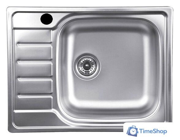 Кухонная мойка КромРус N-280 RUS чаша справа (без сифона) - Изображение №1 — Интернет-магазин Time-Shop