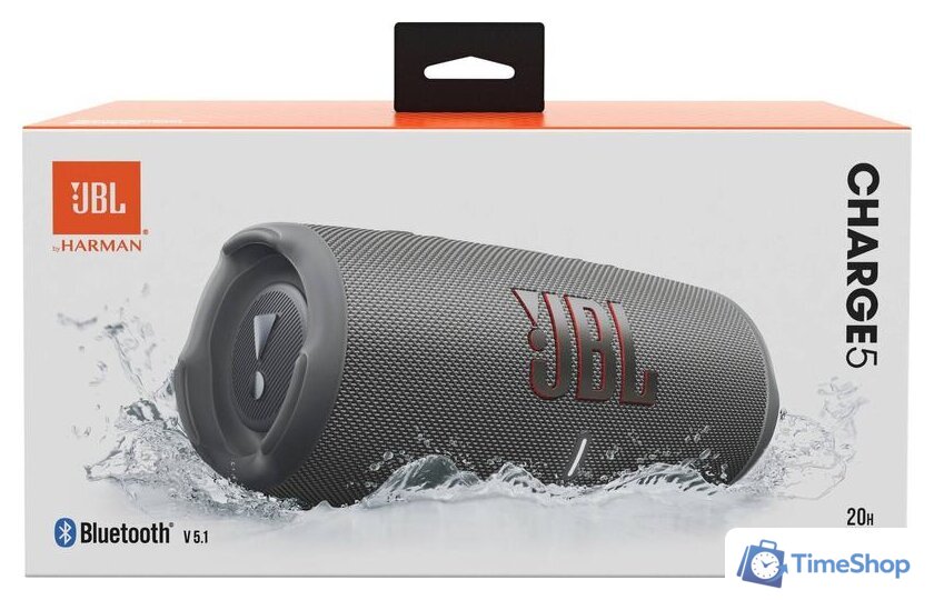 Беспроводная колонка JBL Charge 5 (серый) - Изображение №9 — Интернет-магазин Time-Shop