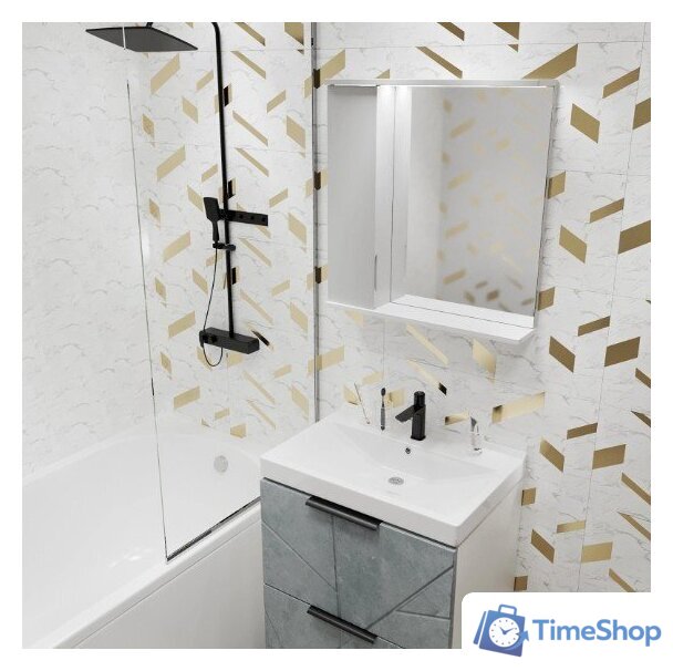  Mixline Шкаф с зеркалом Лайн 60 553010 (левый, с подсветкой) - Изображение №5 — Интернет-магазин Time-Shop