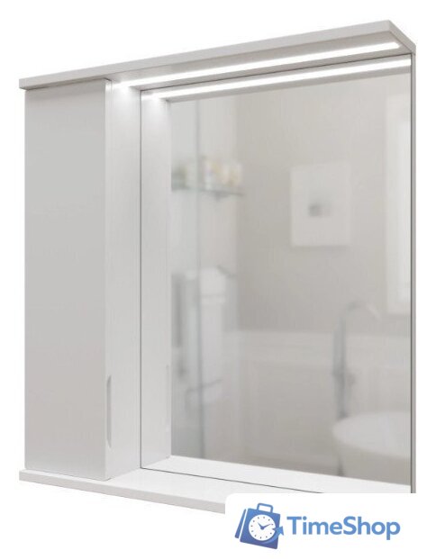  Mixline Шкаф с зеркалом Лайн 60 553010 (левый, с подсветкой) - Изображение №1 — Интернет-магазин Time-Shop