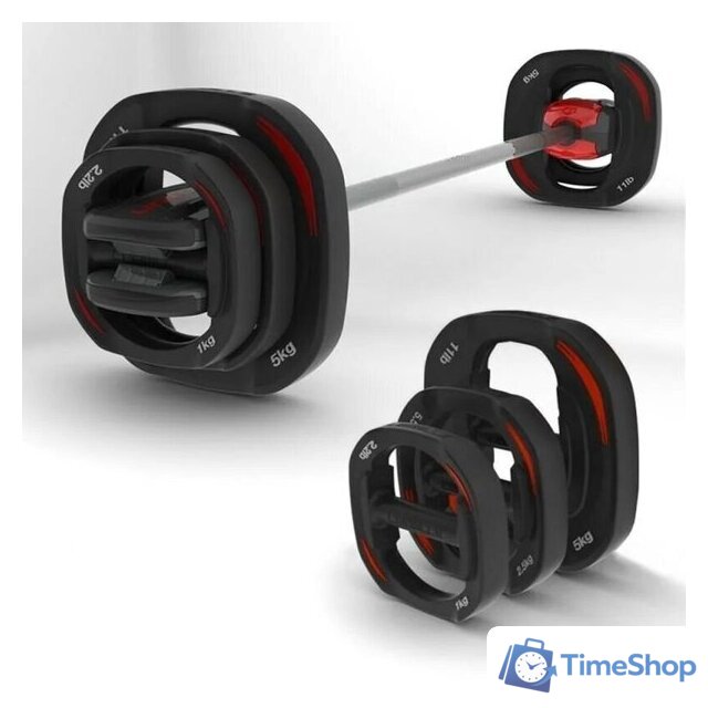 Штанга Atlas Sport металлическая с обрезиненными дисками 20 кг - Изображение №3 — Интернет-магазин Time-Shop