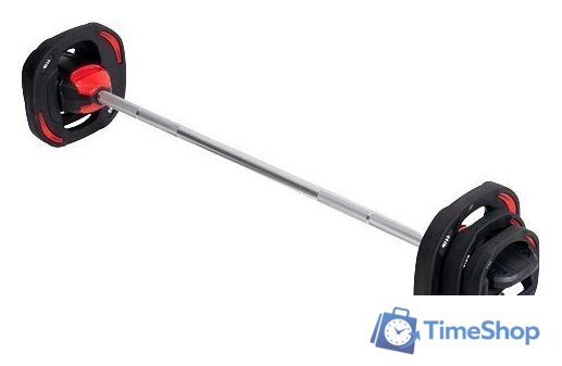 Штанга Atlas Sport металлическая с обрезиненными дисками 20 кг - Изображение №1 — Интернет-магазин Time-Shop