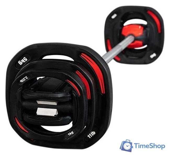 Штанга Atlas Sport металлическая с обрезиненными дисками 20 кг - Изображение №4 — Интернет-магазин Time-Shop