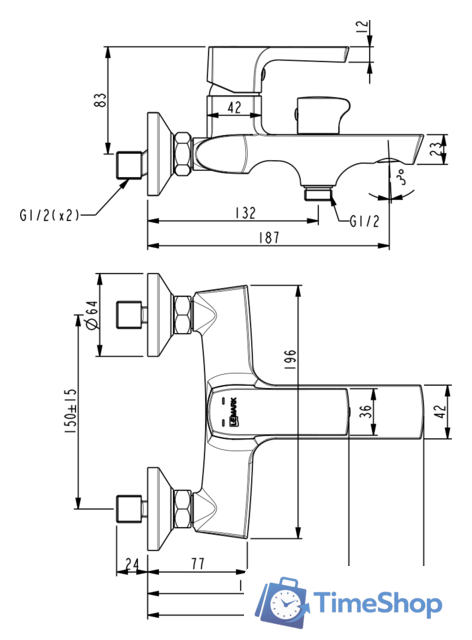 Смеситель Lemark Ursus LM7214BL - Изображение №2 — Интернет-магазин Time-Shop