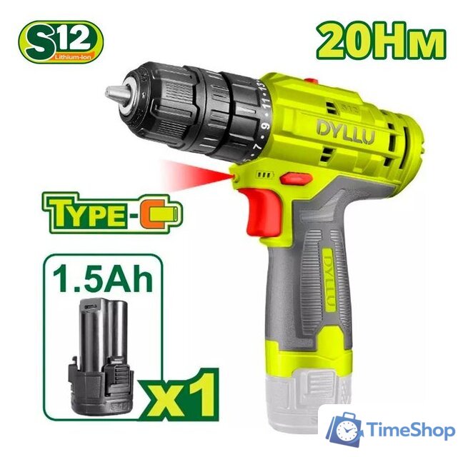 Дрель-шуруповерт Dyllu DTCDS520 (с 1-им АКБ) - Изображение №1 — Интернет-магазин Time-Shop