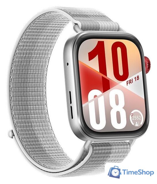 Умные часы Huawei Watch FIT 4 (серебристый, с серым нейлоновым ремешком, международная версия) - Изображение №3 — Интернет-магазин Time-Shop