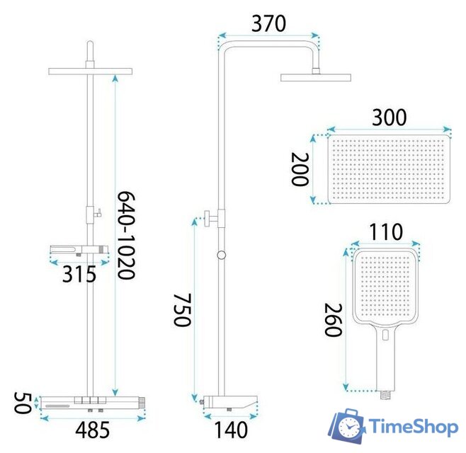 Душевая система  Rea Pedro REA-P0897 - Изображение №8 — Интернет-магазин Time-Shop