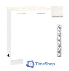 Шкаф напольный Кортекс-мебель Корнелия Лира НШ60р (белый/королевский опал) - Изображение №1 — Интернет-магазин Time-Shop