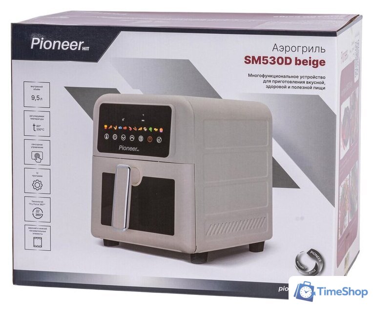 Аэрогриль (аэрофритюрница) Pioneer SM530D (бежевый) - Изображение №4 — Интернет-магазин Time-Shop
