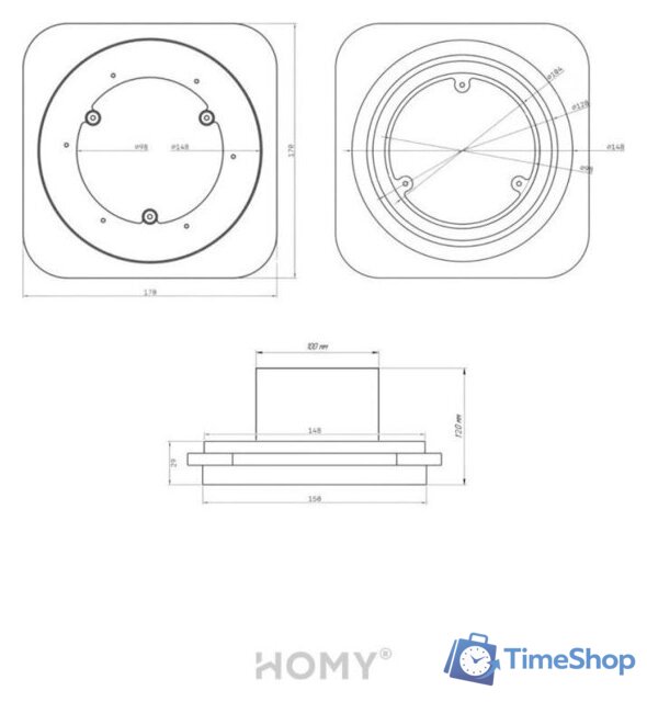Вентиляционная решетка HOMY AIR Lite круглый AL100BT d150 (черная) - Изображение №10 — Интернет-магазин Time-Shop