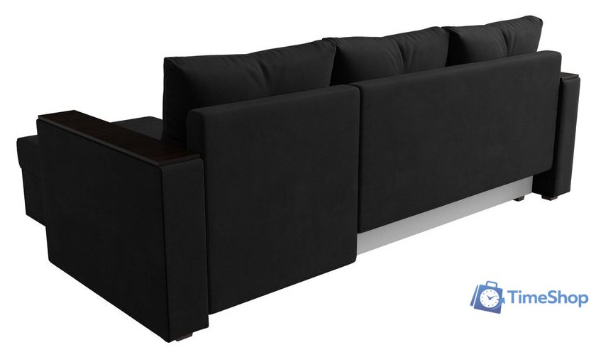 Угловой диван Лига диванов Атланта Б/С правый 117049 (микровельвет черный) - Изображение №3 — Интернет-магазин Time-Shop