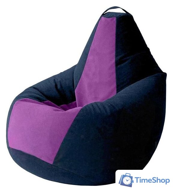 Кресло-мешок Kreslomeshki Груша Kombo XXXL GKV-145x100-TSFI (темно-синий/фиалка) - Изображение №1 — Интернет-магазин Time-Shop