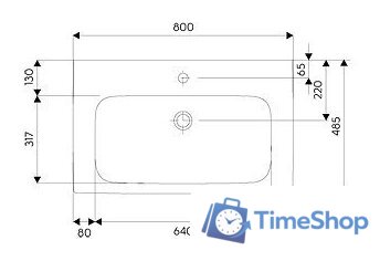 Умывальник Kolo Modo 80x48.5 [L31980] - Изображение №3 — Интернет-магазин Time-Shop