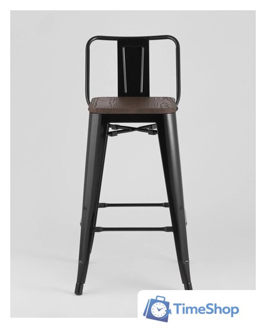 Стул Stool Group Tolix Wood со спинкой YD-H765E-W LG-01 (черный глянцевый/темное дерево) - Изображение №3 — Интернет-магазин Time-Shop