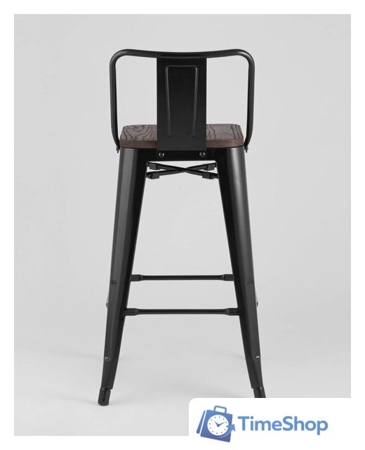 Стул Stool Group Tolix Wood со спинкой YD-H765E-W LG-01 (черный глянцевый/темное дерево) - Изображение №6 — Интернет-магазин Time-Shop