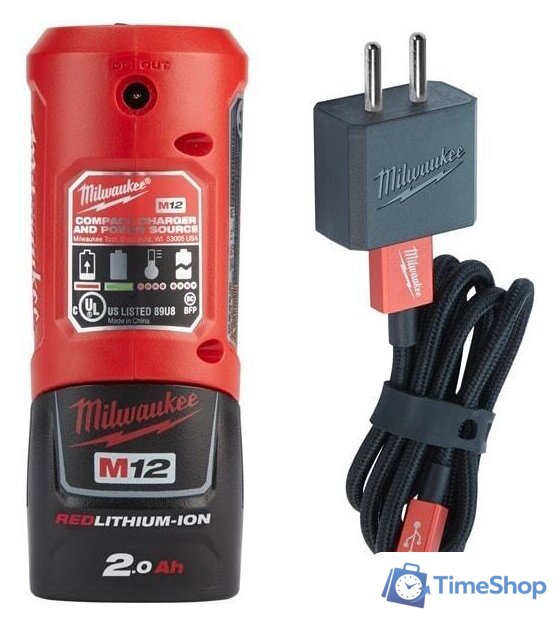 Зарядное устройство Milwaukee M12TC 4932459450 (12В) - Изображение №2 — Интернет-магазин Time-Shop