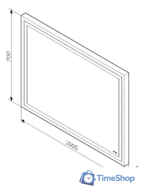  AM.PM Зеркало Gem 100 M91AMOX1001WG - Изображение №2 — Интернет-магазин Time-Shop