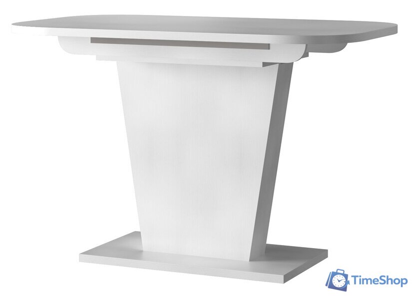 Кухонный стол ЭлиГард Sheldon 118(157)х72х76 (белый структурный) - Изображение №1 — Интернет-магазин Time-Shop
