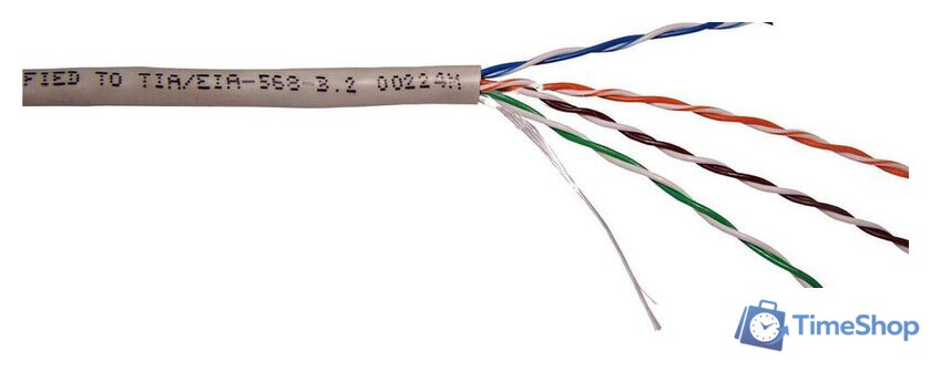 Кабель TWT TWT-5EUTP/100-GY - Изображение №1 — Интернет-магазин Time-Shop