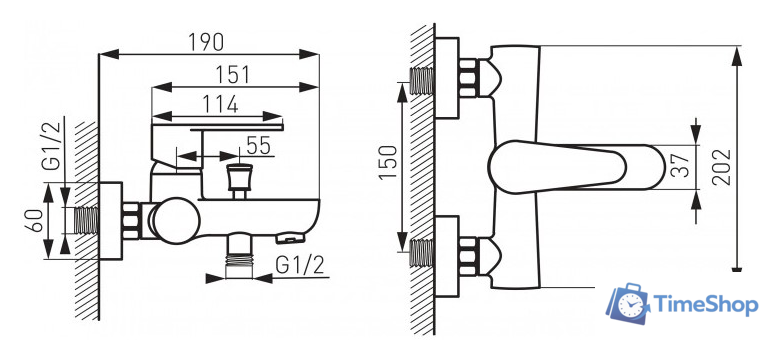 Смеситель Ferro Algeo BAG1BL - Изображение №2 — Интернет-магазин Time-Shop