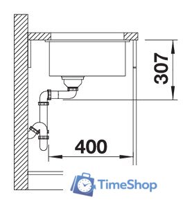 Кухонная мойка Blanco Subline 500-U (серый беж) - Изображение №3 — Интернет-магазин Time-Shop