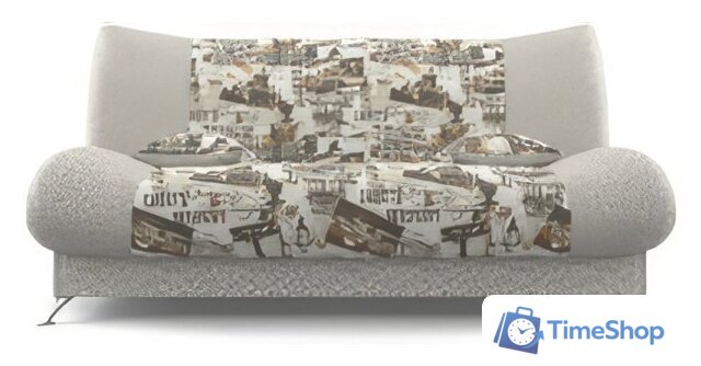 Диван Мебель-АРС Лодочка (флок, газета коричневый) - Изображение №2 — Интернет-магазин Time-Shop