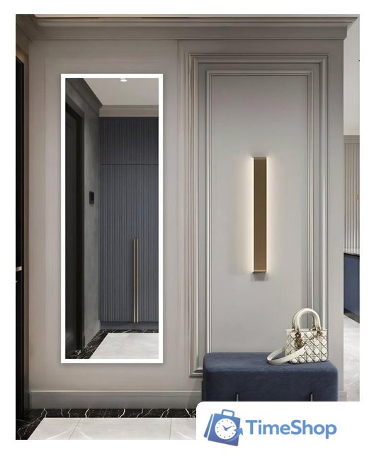 Зеркало EMZE Line 200x70 LINE.200.70.BEL (белый) - Изображение №2 — Интернет-магазин Time-Shop