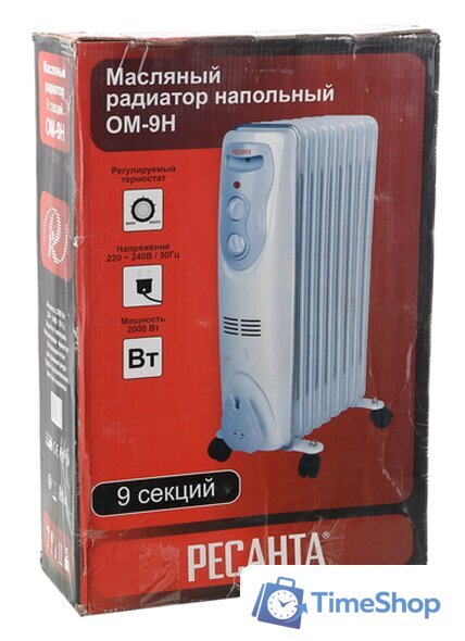 Масляный радиатор Ресанта ОМ-9Н - Изображение №7 — Интернет-магазин Time-Shop