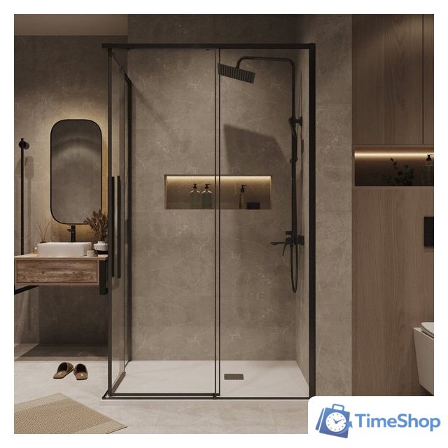 Душевой уголок Grossman Galaxy 90x80x195 300.K33.01.9080.42.00 (графит сатин/прозрачное стекло) - Изображение №9 — Интернет-магазин Time-Shop