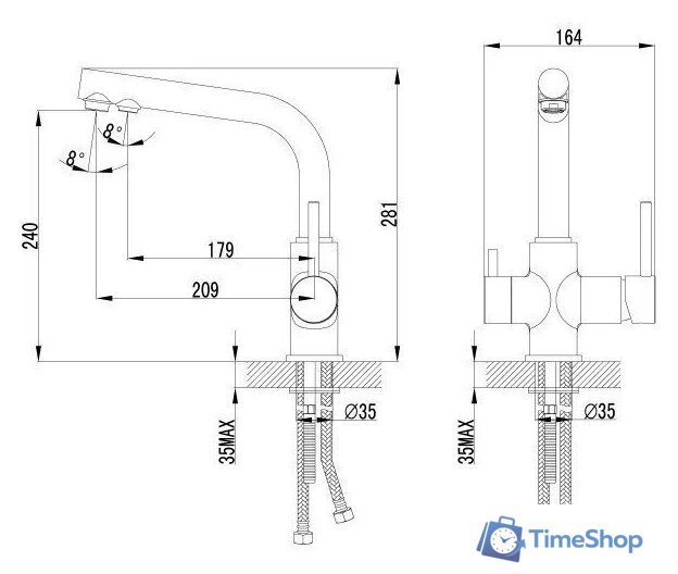 Смеситель Lemark Comfort LM3061PGR - Изображение №2 — Интернет-магазин Time-Shop