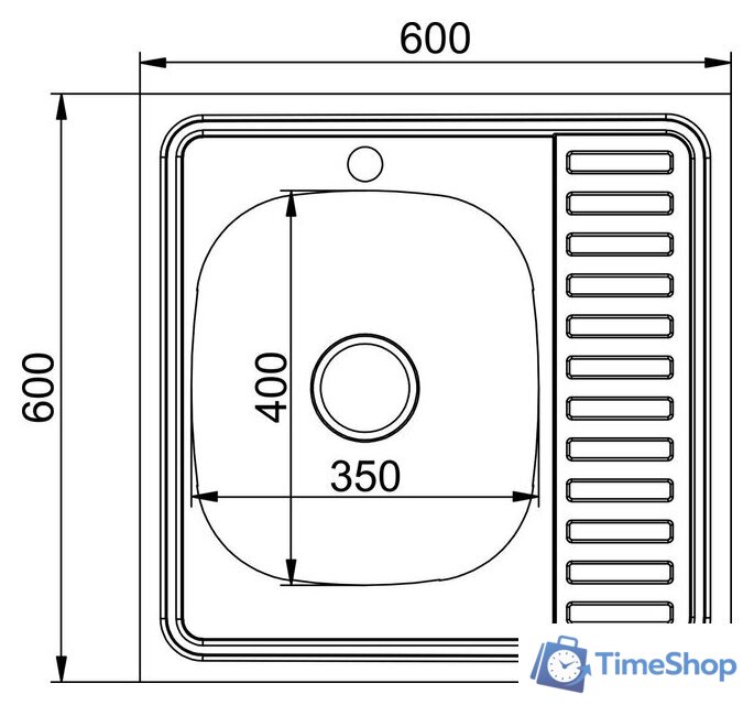 Кухонная мойка Mixline L 555230 (с сифоном) - Изображение №2 — Интернет-магазин Time-Shop