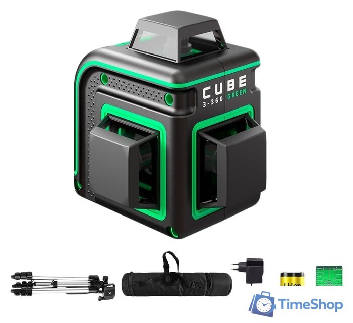 Лазерный нивелир ADA Instruments Cube 3-360 Green Professional Edition А00573 - Изображение №1 — Интернет-магазин Time-Shop
