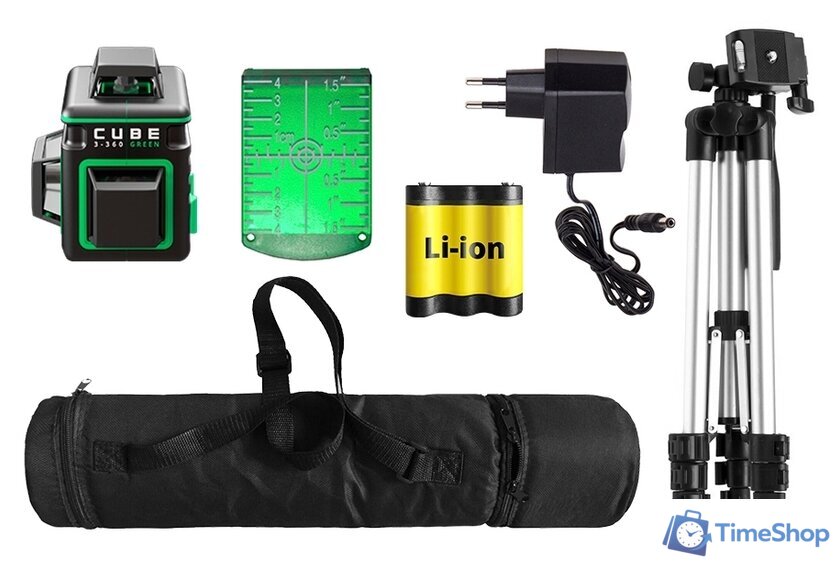 Лазерный нивелир ADA Instruments Cube 3-360 Green Professional Edition А00573 - Изображение №12 — Интернет-магазин Time-Shop