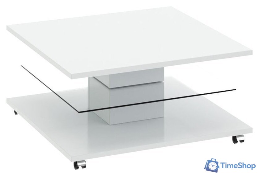 Журнальный столик Трия Diamond тип 1 (белый глянец) - Изображение №1 — Интернет-магазин Time-Shop