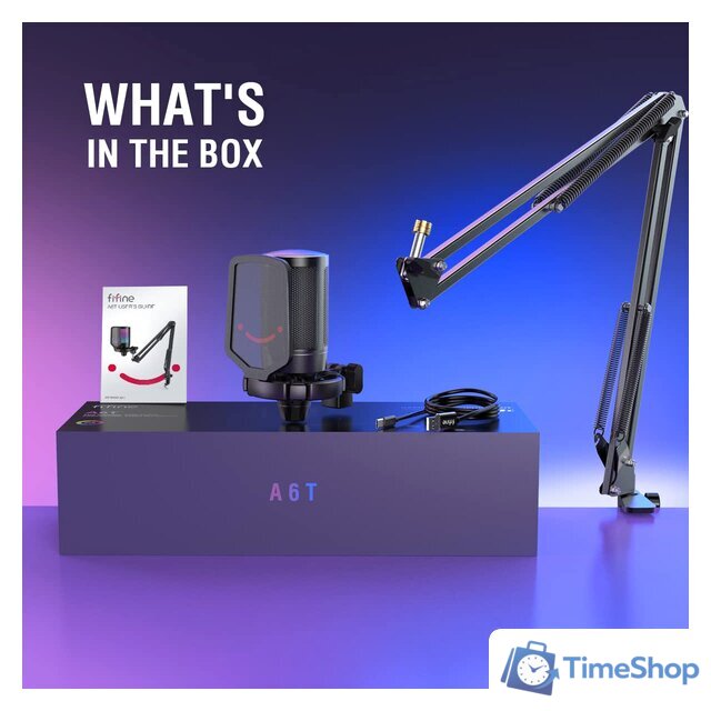 Проводной микрофон FIFINE A6T (черный) - Изображение №6 — Интернет-магазин Time-Shop