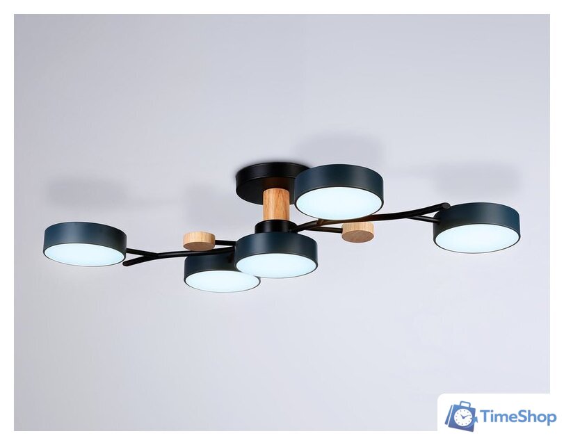Припотолочная люстра Ambrella light FL4835/5 BK - Изображение №4 — Интернет-магазин Time-Shop