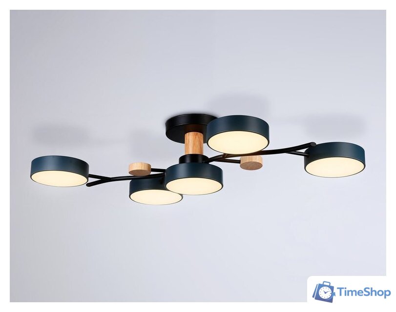 Припотолочная люстра Ambrella light FL4835/5 BK - Изображение №3 — Интернет-магазин Time-Shop