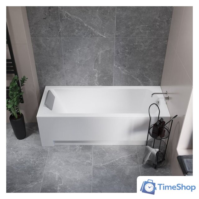 Ванна Lauter Amelia 150 21204050 (с ножками, серым подголовн., белым лиц. и торц.экраном) - Изображение №12 — Интернет-магазин Time-Shop