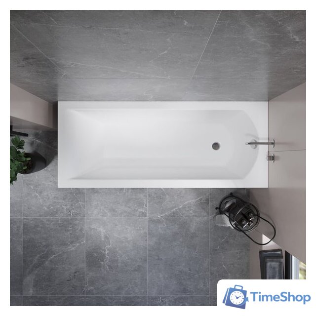 Ванна Lauter Amelia 150 21204050 (с ножками, серым подголовн., белым лиц. и торц.экраном) - Изображение №14 — Интернет-магазин Time-Shop