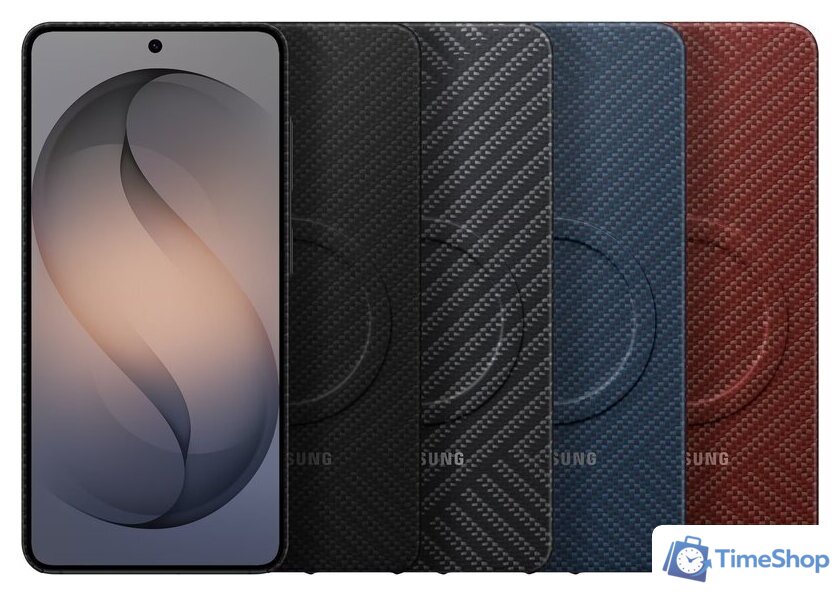 Чехол для телефона Samsung Carbon Magnet Case для Samsung Galaxy S26 (темно-синий) - Изображение №6 — Интернет-магазин Time-Shop