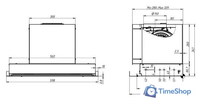 Кухонная вытяжка Elikor Sense 60П-1000 241266 (хром) - Изображение №2 — Интернет-магазин Time-Shop