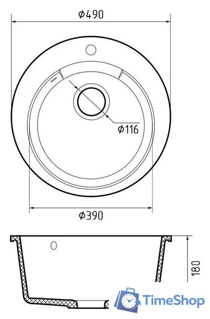 Кухонная мойка GranFest Urban GF-UR-649 (песочный) - Изображение №3 — Интернет-магазин Time-Shop