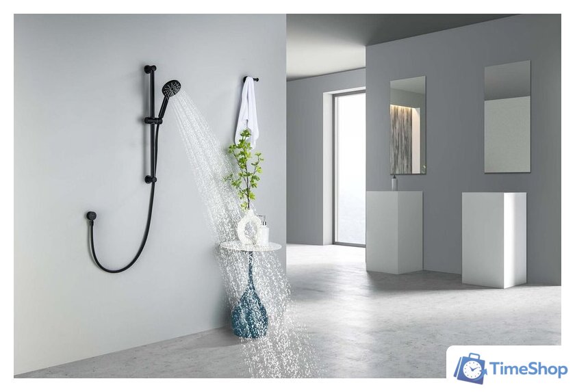 Душевой гарнитур  Aquatek Оберон AQ2016MB (черный матовый) - Изображение №7 — Интернет-магазин Time-Shop