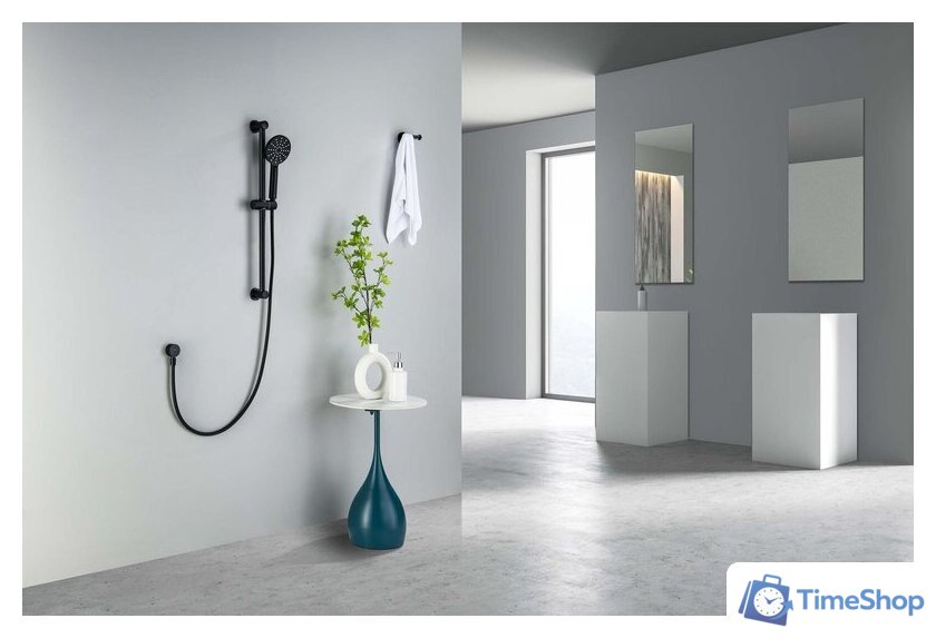 Душевой гарнитур  Aquatek Оберон AQ2016MB (черный матовый) - Изображение №6 — Интернет-магазин Time-Shop