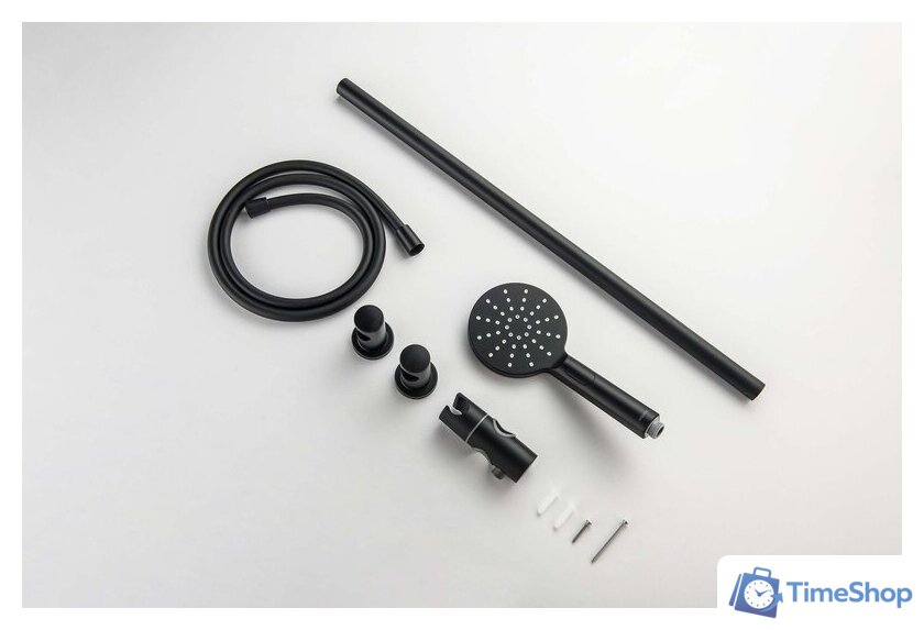 Душевой гарнитур  Aquatek Оберон AQ2016MB (черный матовый) - Изображение №3 — Интернет-магазин Time-Shop