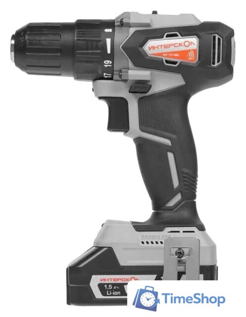 Дрель-шуруповерт Интерскол ДА-13/18ВК (с 2-мя АКБ 1.5 Ah, кейс) - Изображение №1 — Интернет-магазин Time-Shop