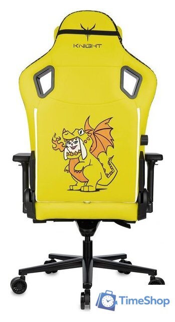 Игровое (геймерское) кресло Knight Craft Dragon (желтый экокожа) - Изображение №3 — Интернет-магазин Time-Shop