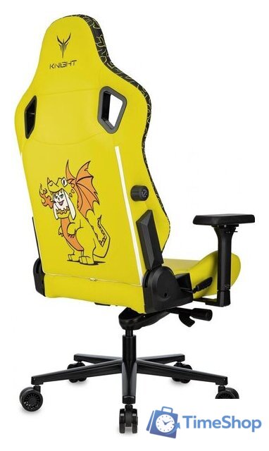 Игровое (геймерское) кресло Knight Craft Dragon (желтый экокожа) - Изображение №10 — Интернет-магазин Time-Shop